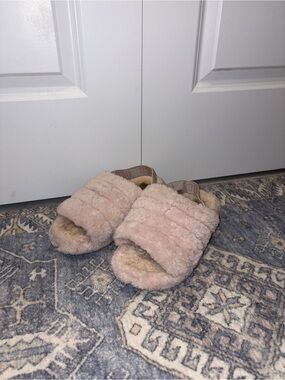 Women’s UGG Pink Shearling Slide Slippers